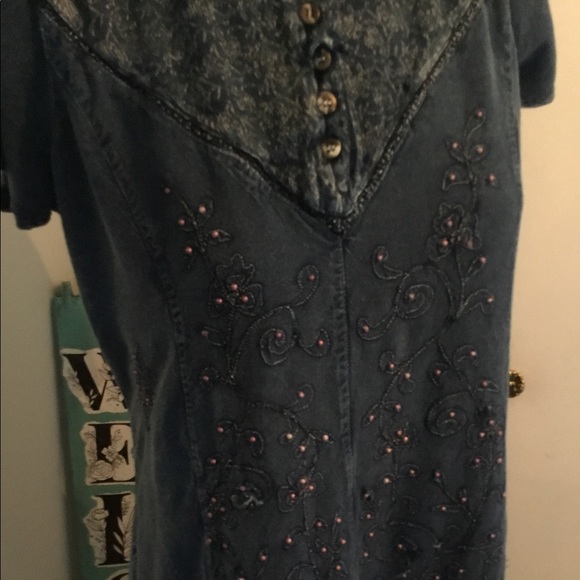 DENIM DRESS, BOHO - Picture 6 of 7